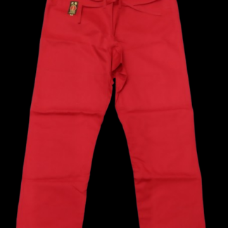 PANTALÓN JUDO JYU-JITSU ROJO MARCA MUSASHI TALLE 5